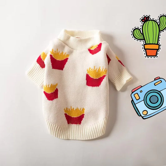 Hundepullover Pommes-Frites