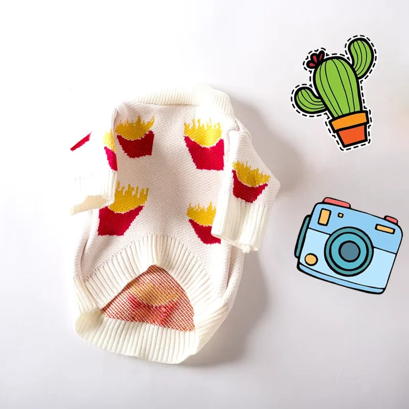 Hundepullover Pommes-Frites