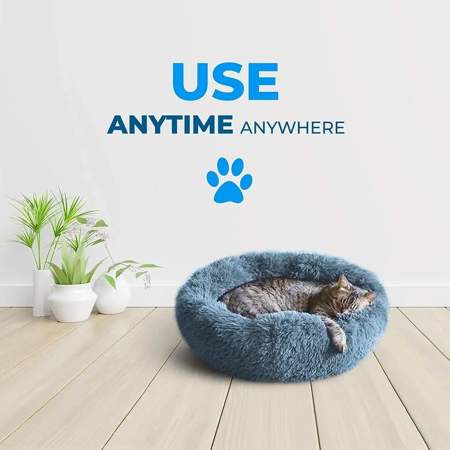 Rundes Katzenbett Plüsch