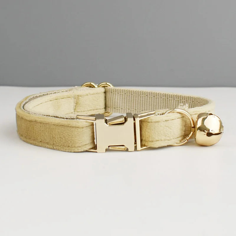 Personalisiertes Katzenhalsband aus Samt