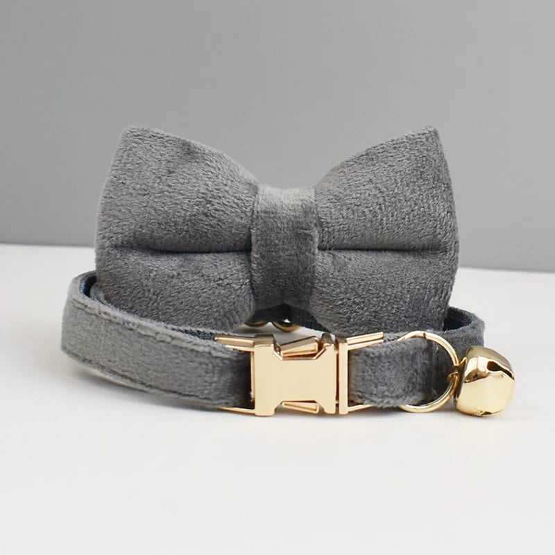 Personalisiertes Katzenhalsband aus Samt
