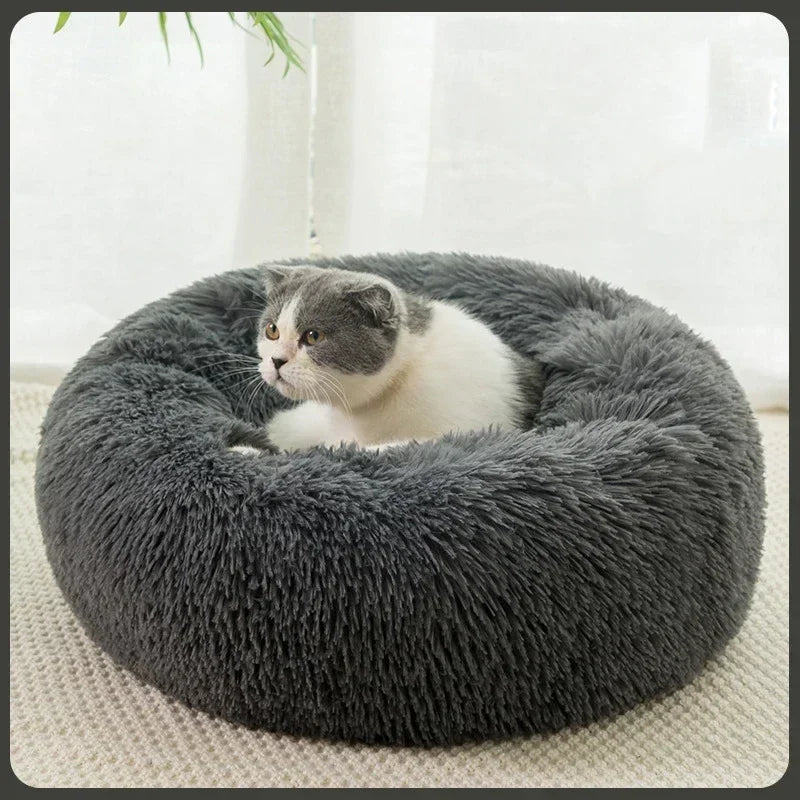 Rundes Katzenbett Plüsch