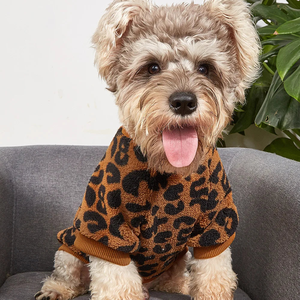 Hundepullover in Leo Optik