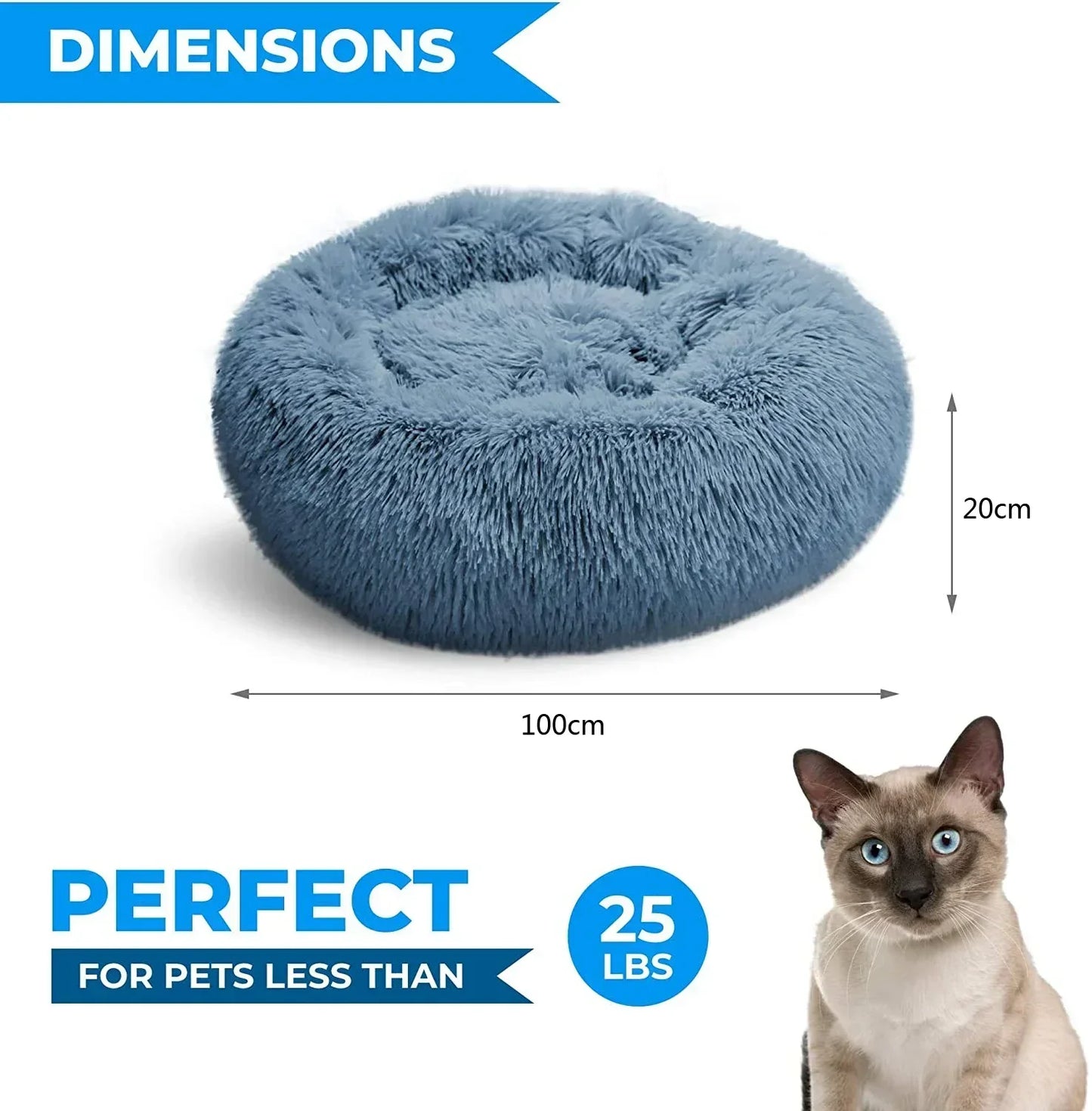 Rundes Katzenbett Plüsch