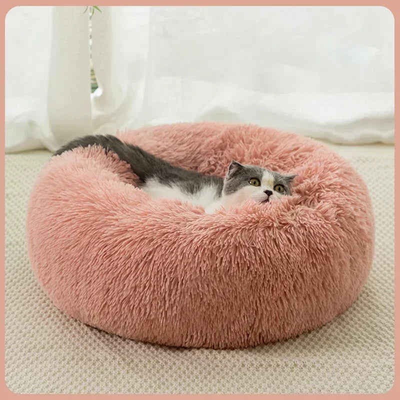 Rundes Katzenbett Plüsch