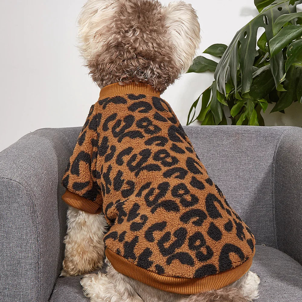 Hundepullover in Leo Optik
