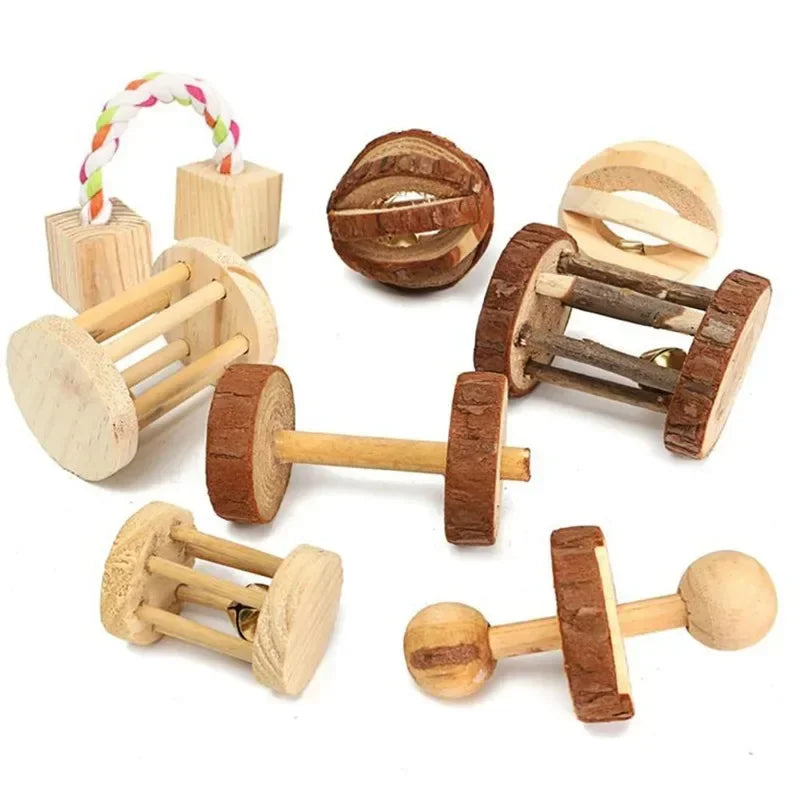 Kleintier-Kauspielzeug aus Naturholz